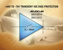 Maxim推出过压保护控制器MAX16914/MAX16915