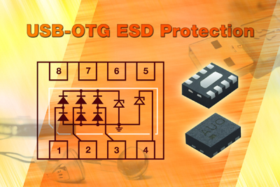 具有低容值和低漏电流的新款ESD保护阵列 --- VBUS053BZ-HNH-G-08