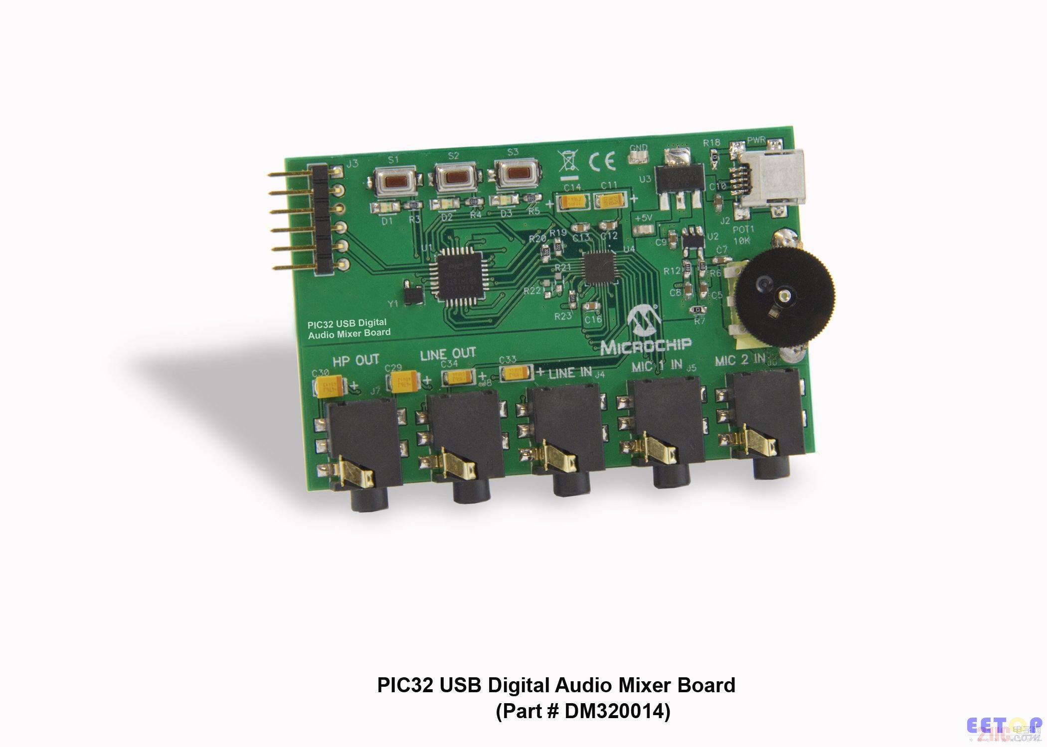 DM320014_PIC32 USB Digital Audio Mixer Board_7 X 5