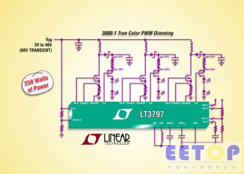 Linear 推出三输出 DC/DC 控制器 LT3797