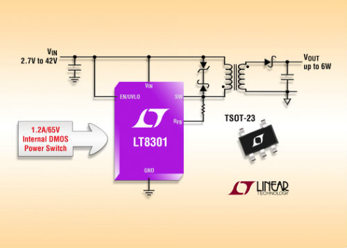 Linear 推出单片反激式稳压器 LT8301 无需光耦合器