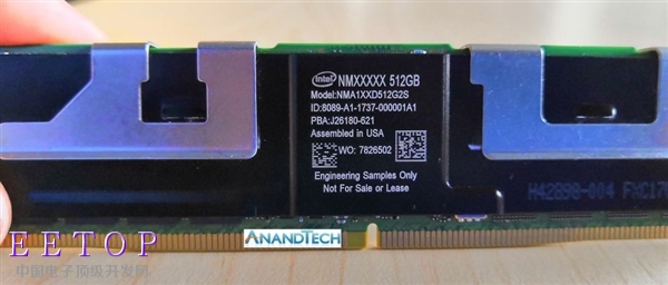 基于3D Xpoint技术！Intel发布傲腾DC非易失DDR4内存：最大512G