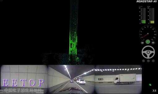 Roadstar.ai无人车穿越无信号冗长隧道