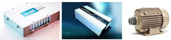 电动汽车传动链的简单流程 – 电池管理系统(BMS)到逆变器,然后到三相交流电机